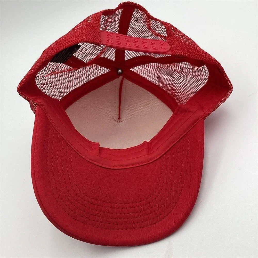 Unidex Trucker‎ Cap Red Embroidered Bogota DC 1538 Hat One Size